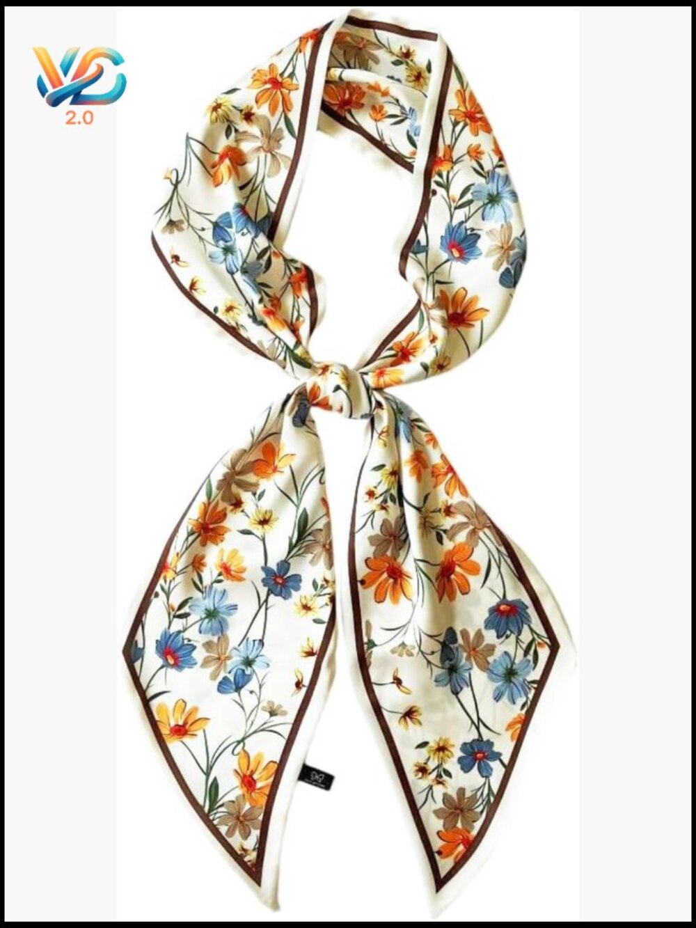 Silk Feeling Scarf Long Fashion Scarf Lightweight Neck Tie Hair Wrap
